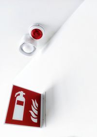Security sign on white background
