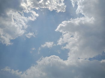 Low angle view of clouds in sky