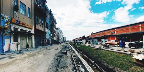 Train on railroad track