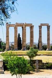 Old ruins against blue sky