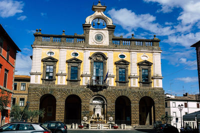 Low angle view of building against sky