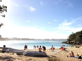 Group of people on beach