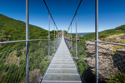 Hautpoul footbridge over the arnette valley close to mazamet city in france