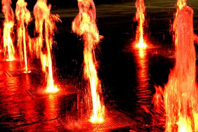 Close-up of fire in water