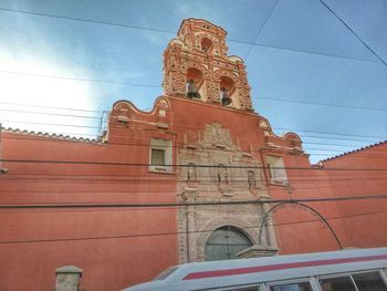 Low angle view of church against sky