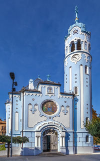 Church of st. elizabeth  known as blue church catholic church in bratislava, slovakia