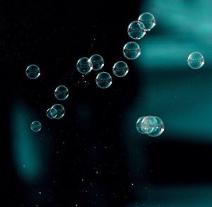 Close-up of water drops on glass