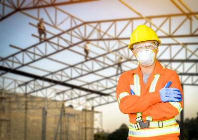 Man working at construction site