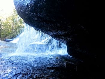 Scenic view of waterfall