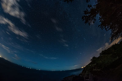 Low angle view of star field against sky at night