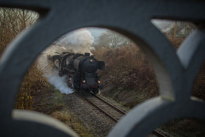 Train on railroad track