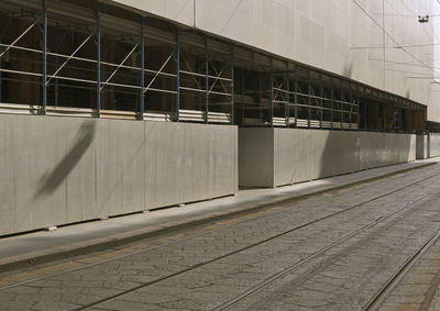 View of railroad station platform