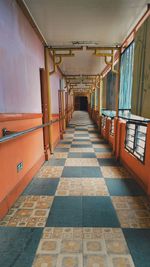 Empty corridor of building