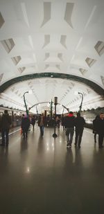 Group of people at subway station