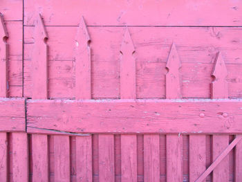 Full frame shot of pink wooden fence
