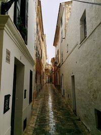 Alley amidst buildings in city