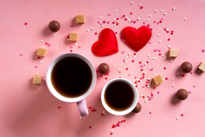 Directly above shot of coffee on table