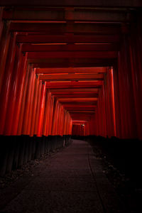 View of empty corridor of building