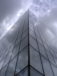 Low angle view of modern building against sky