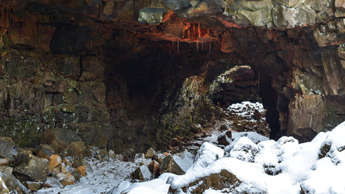 Rock formations in cave