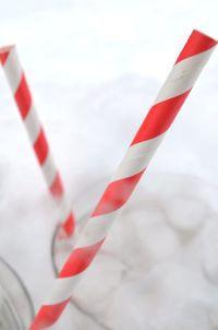 Close-up of flags against blurred background