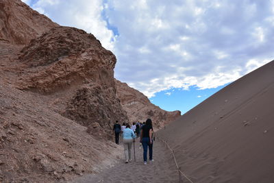 Landscape of rocky desert and mountains in atacama desert, chile