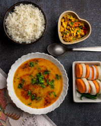 Dal rice indian cuisine