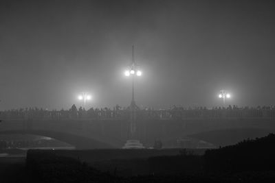 Illuminated city at night