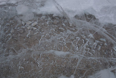 Full frame shot of ice on land