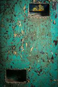 Full frame shot of old weathered door