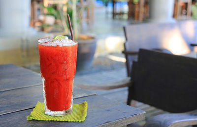 Close-up of drink on table