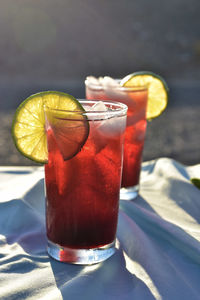 Close-up of drink on table