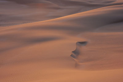 Sand dunes in desert