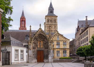 View of historic building against sky in city