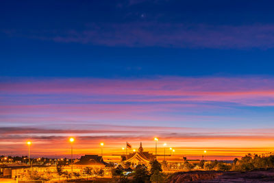 Sunset at the immigration building, the 3rd thai-laos friendship bridge, nakhon phanom , thailand