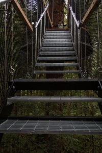 High angle view of empty steps