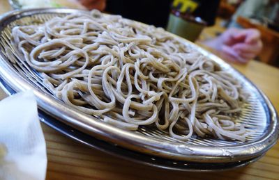 Close-up of noodles in bowl