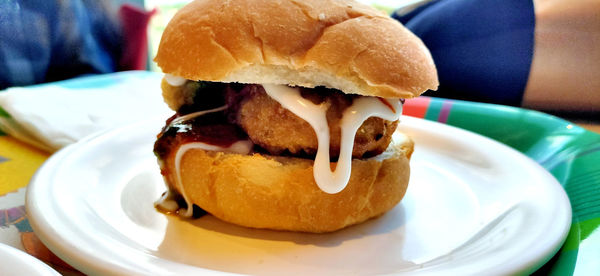 Close-up of ice cream in plate