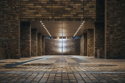 View of empty subway