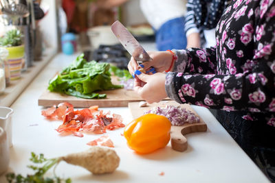 Woman preparing food