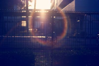 Reflection of building in window