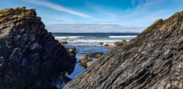 Panoramic view of sea against sky