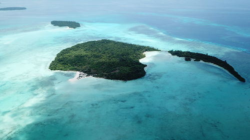 High angle view of sea against sky