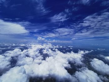 Scenic view of cloudscape against blue sky