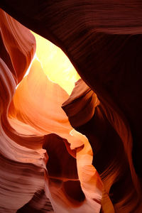 Low angle view of rock formation