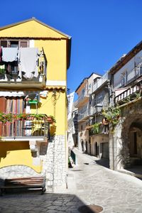 A narrow street of guardia sanframondi, a village in the province of benevento, italy.