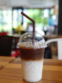 Close-up of drink on table