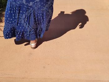 Low section of women walking on street