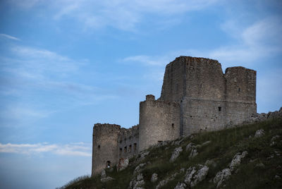 Low angle view of historic building against sky