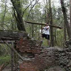 Full length of woman on tree